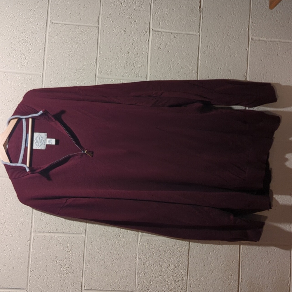 Men's 4XLT burgundy 1/4 zip sweater by St Johns Bay